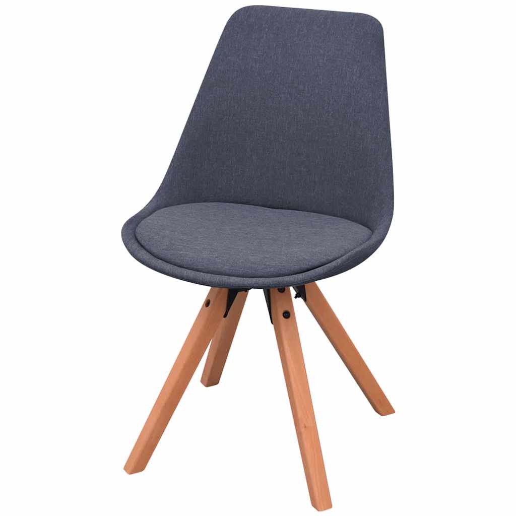 Dining Chairs 2 pcs Dark Grey Fabric