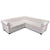 Chesterfield Corner Sofa 5-Seater Artificial Leather White