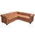 Chesterfield Corner Sofa 5-Seater Artificial Leather Brown