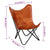 Butterfly Chair Brown Real Leather