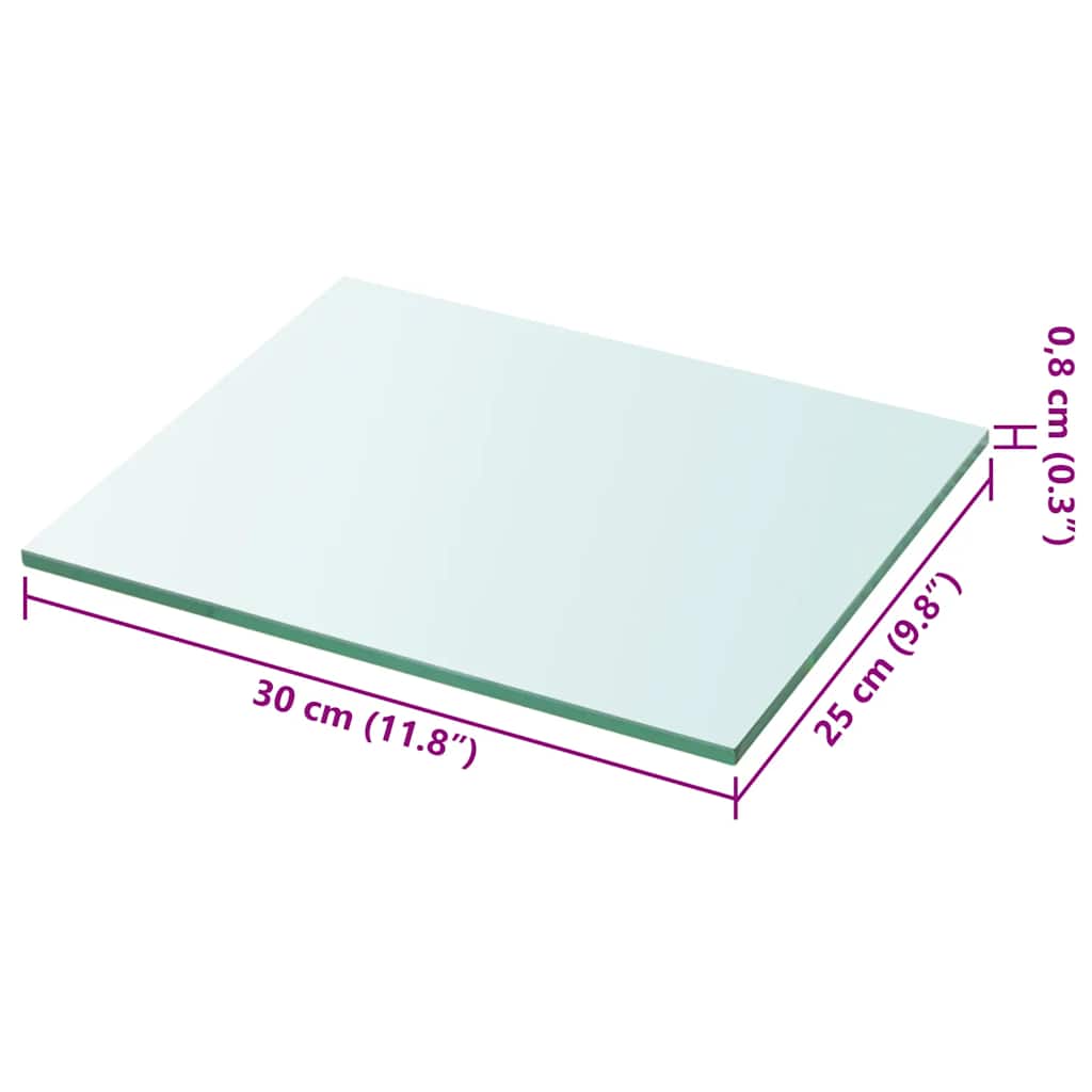 Shelf Panel Glass Clear 30x25 cm