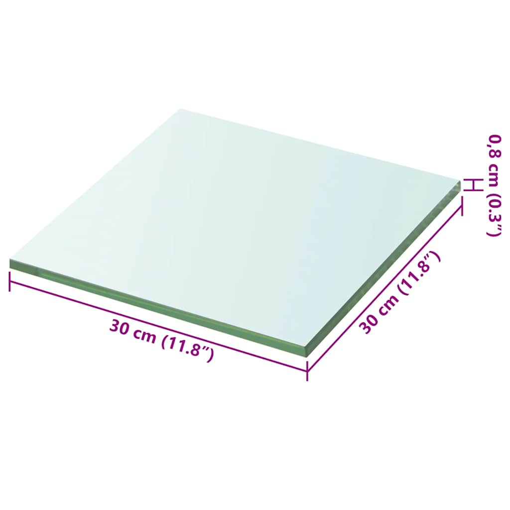 Shelf Panel Glass Clear 30x30 cm