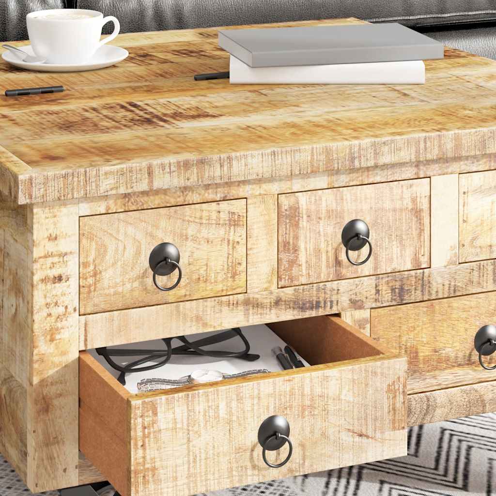 Coffee Table Rough Mango Wood 70x70x40 cm