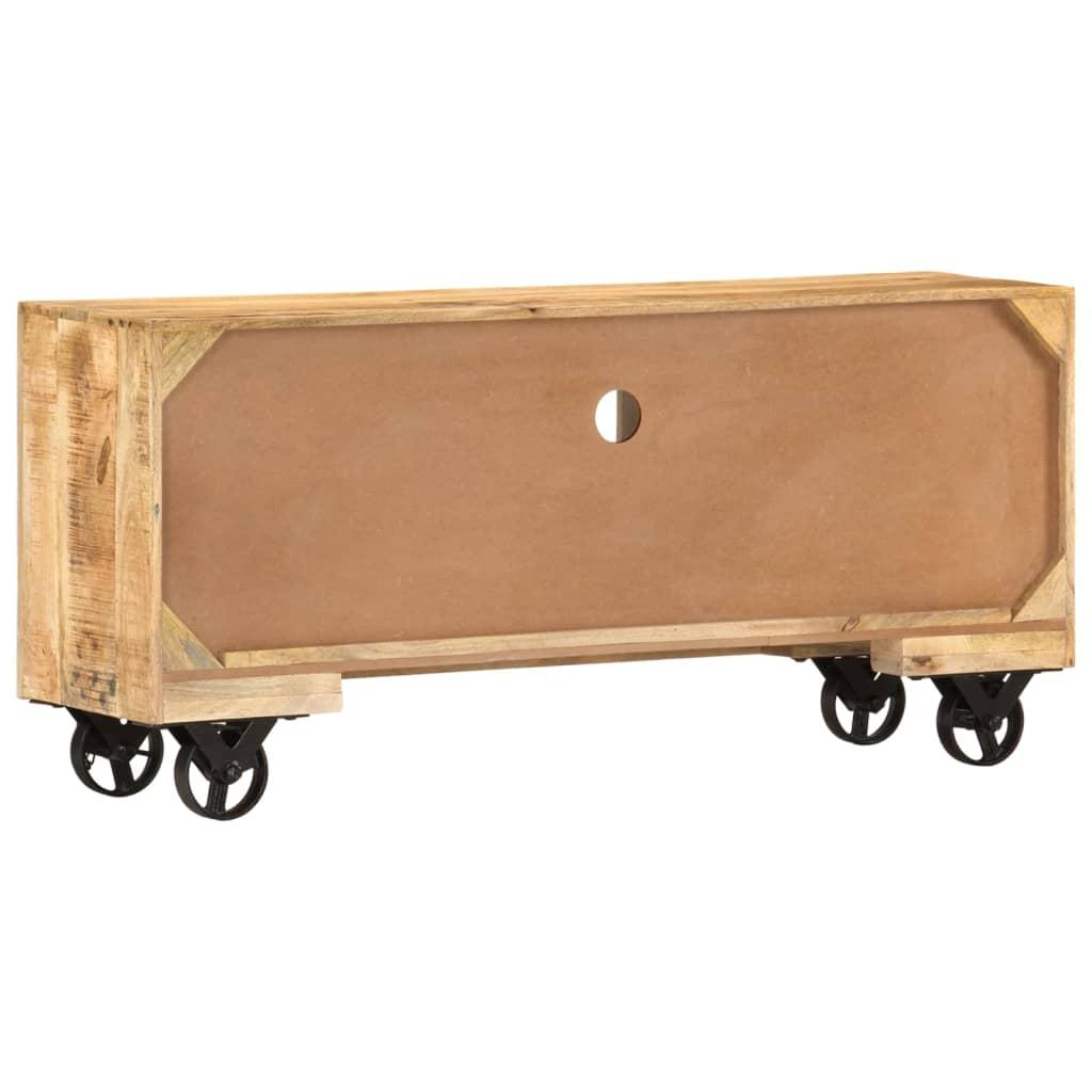 TV Cabinet Rough Mango Wood 110x30x50 cm