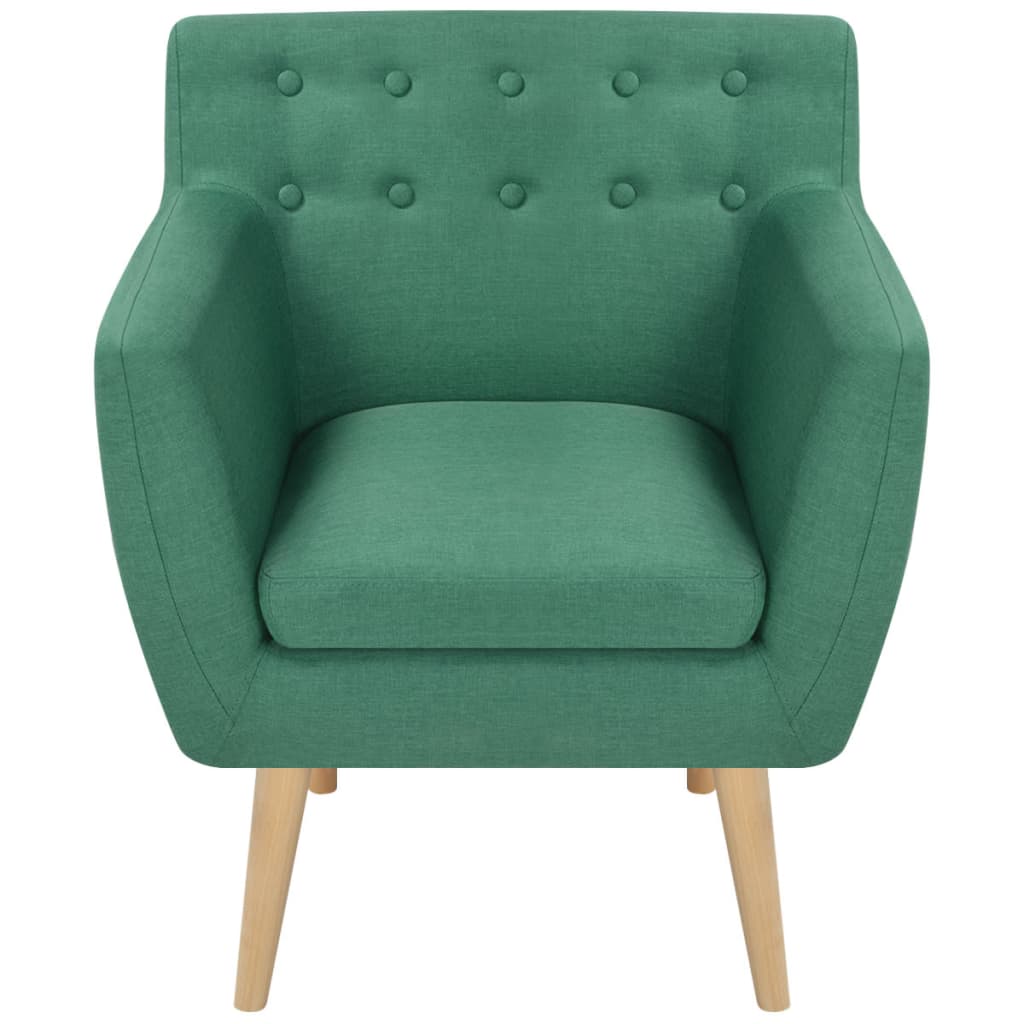Armchair Green Fabric