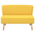 Sofa Fabric 117x55.5x77 cm Yellow