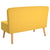 Sofa Fabric 117x55.5x77 cm Yellow