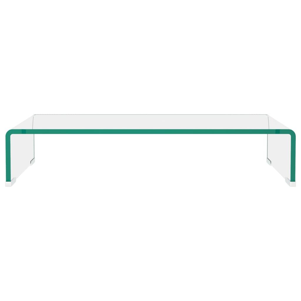 TV Stand/Monitor Riser Glass Clear 60x25x11 cm