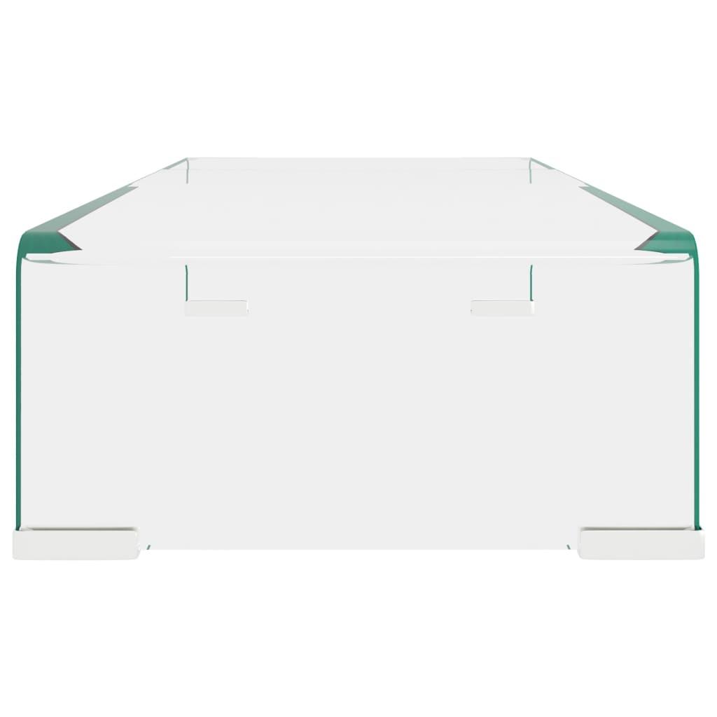TV Stand/Monitor Riser Glass Clear 60x25x11 cm