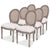 Dining Chairs 6 pcs Cream Fabric