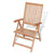 7 Piece Outdoor Dining Set with Folding Chairs Solid Teak Wood