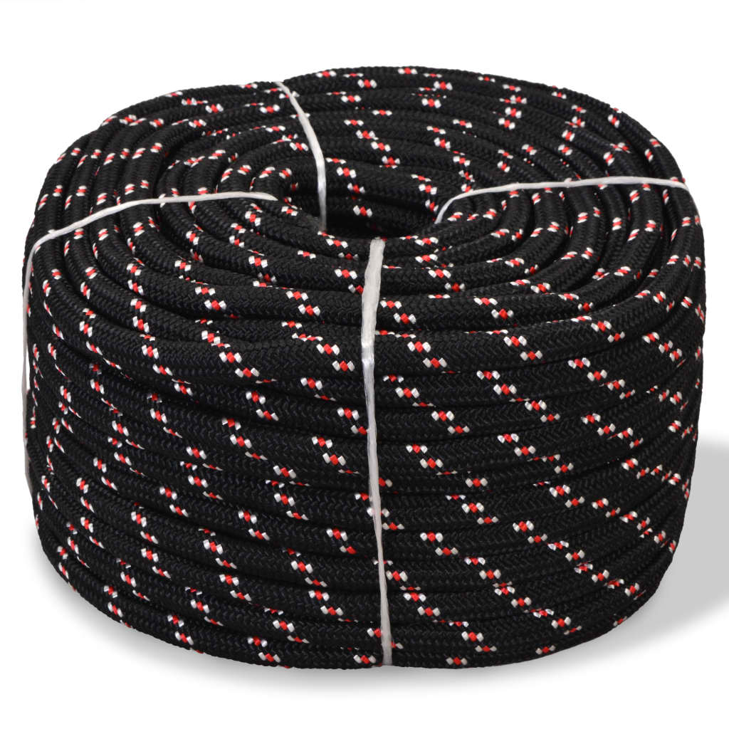 Marine Rope Polypropylene 8 mm 100 m Black