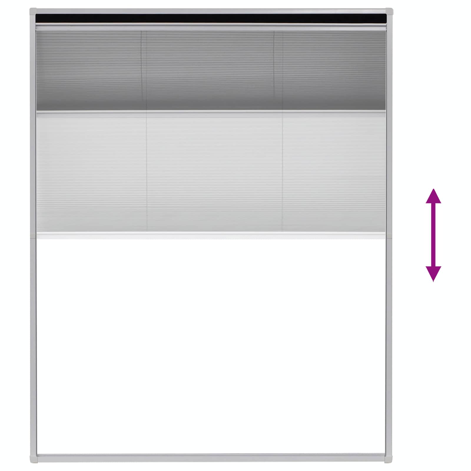 Plisse Insect Screen for Windows Aluminium 80x100 cm