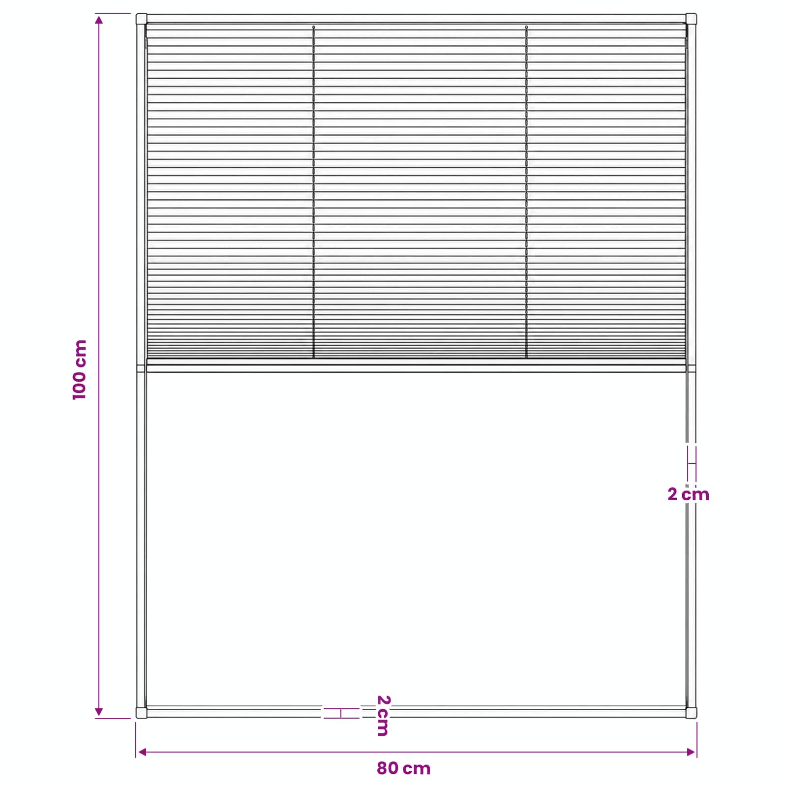 Plisse Insect Screen for Windows Aluminium 80x100 cm