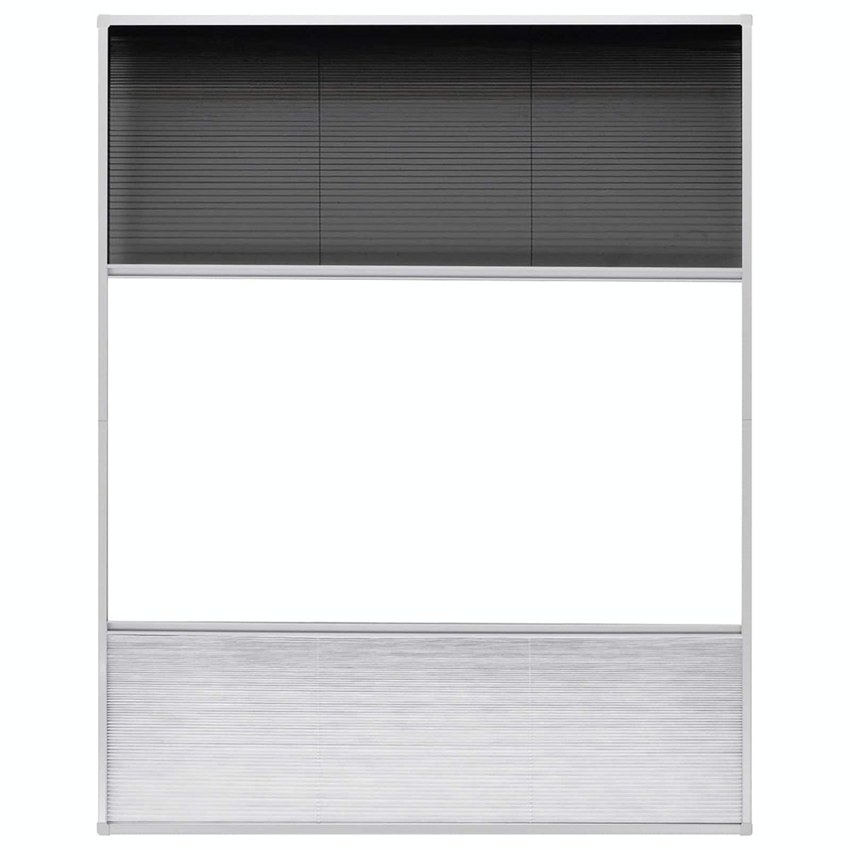 Plisse Insect Screen for Windows Aluminium 80x100 cm with Shade