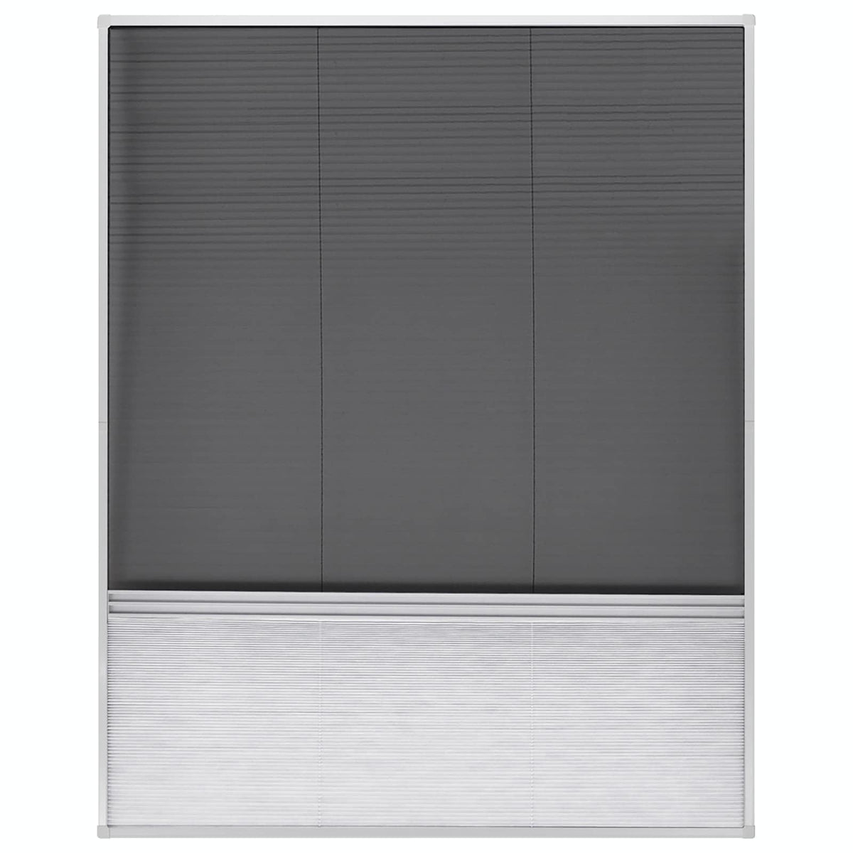 Plisse Insect Screen for Windows Aluminium 80x100 cm with Shade