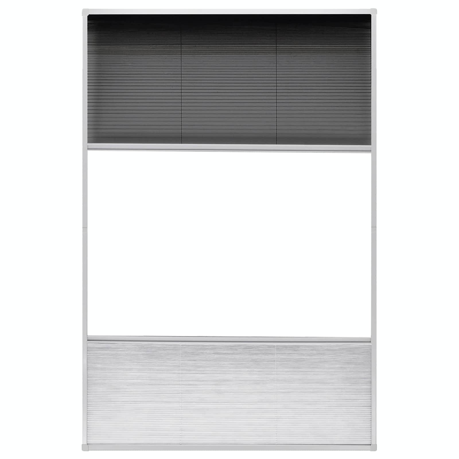 Plisse Insect Screen for Windows Aluminium 80x120 cm with Shade