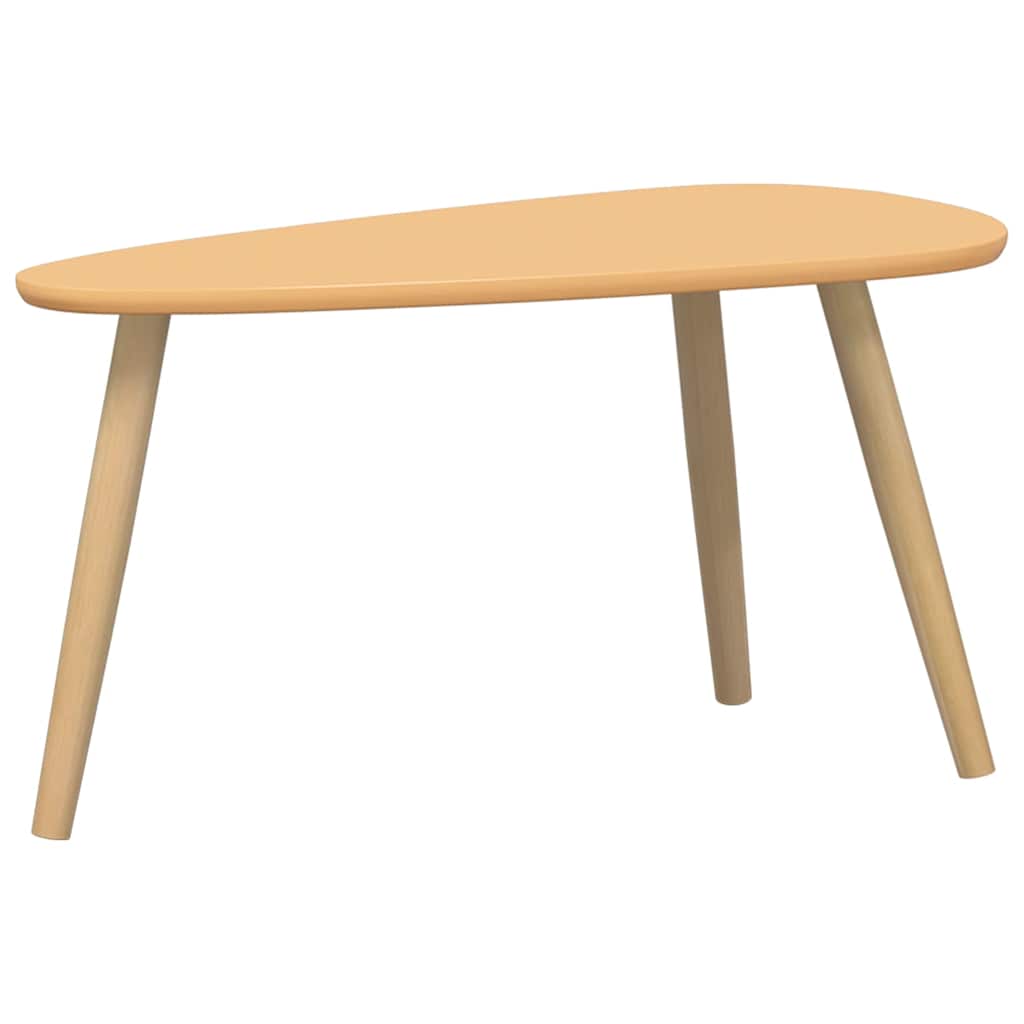 Coffee Table Set 2 Pieces Solid Pinewood Brown
