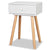 Bedside Tables 2 pcs Solid Pinewood 40x30x61 cm White