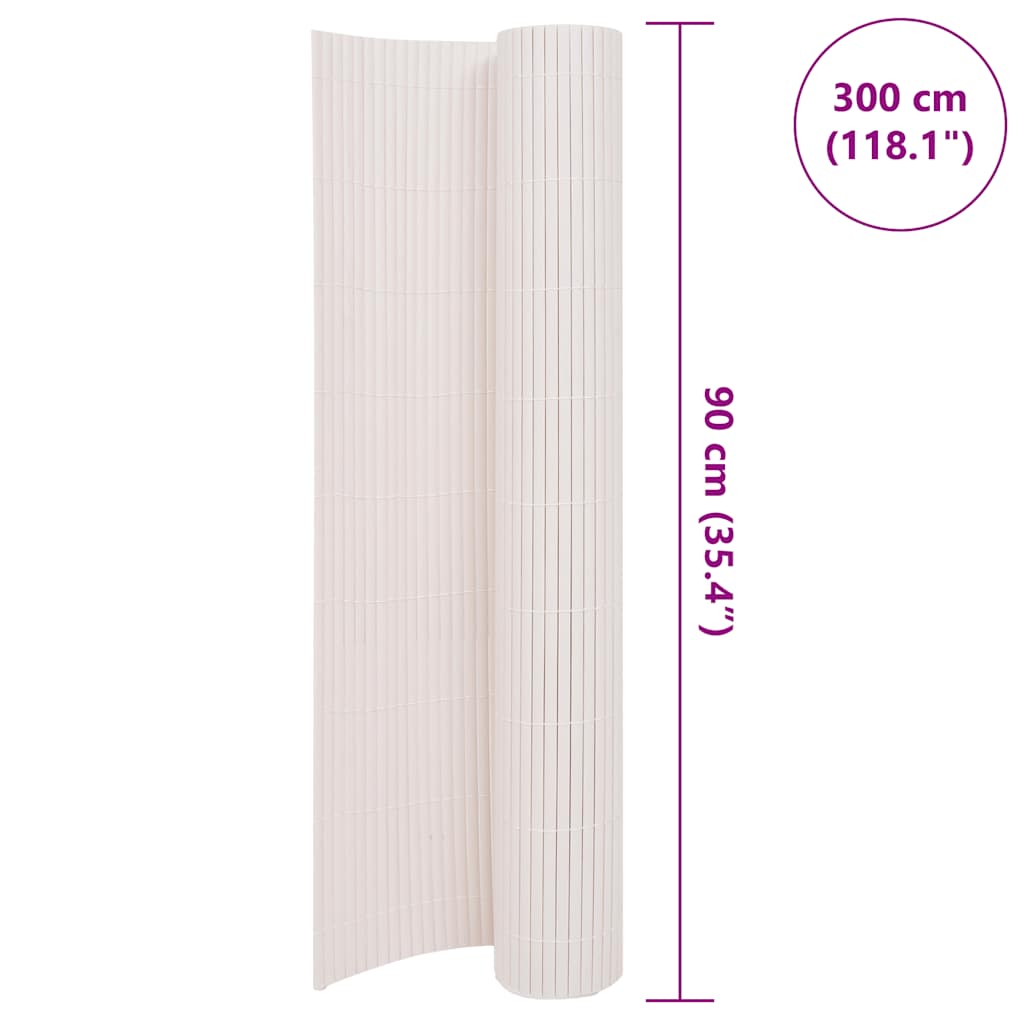 Double-Sided Garden Fence 90x300 cm White
