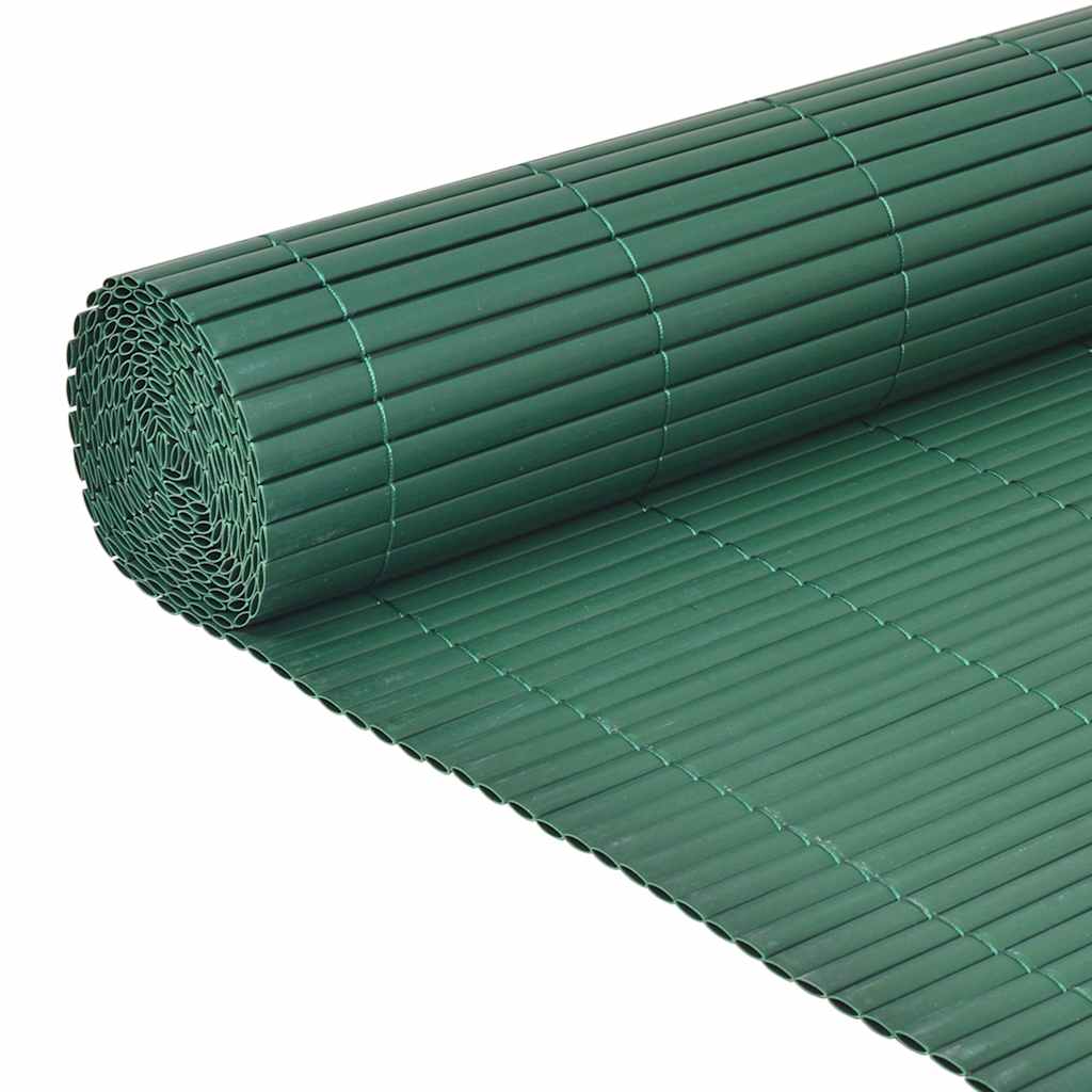 Double-Sided Garden Fence PVC 90x300 cm Green