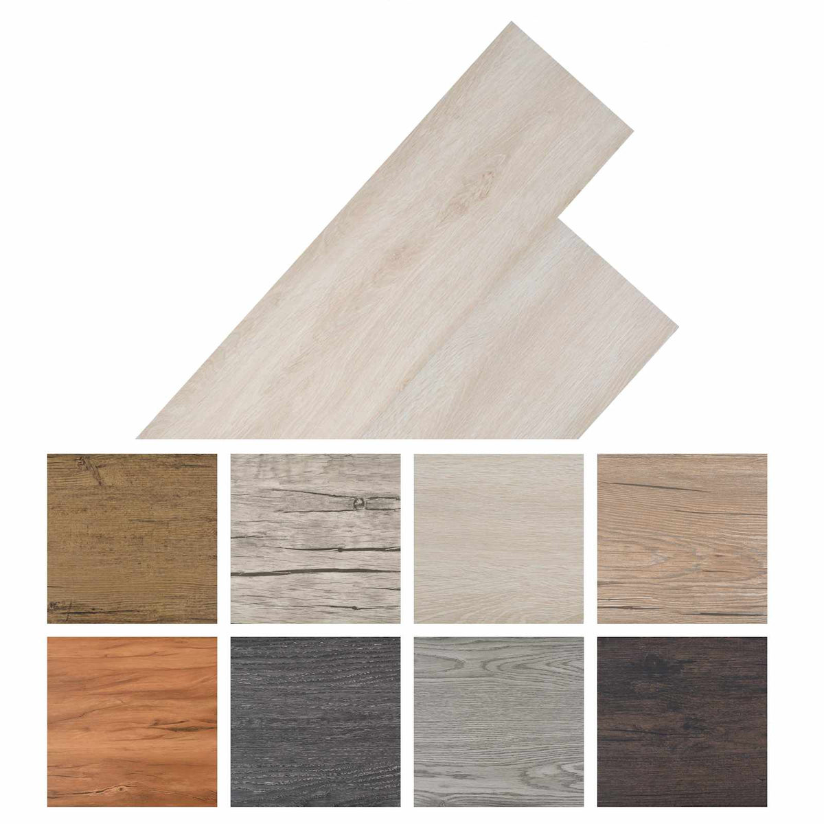 Flooring Planks 18 pcs White 5.26 m² PVC