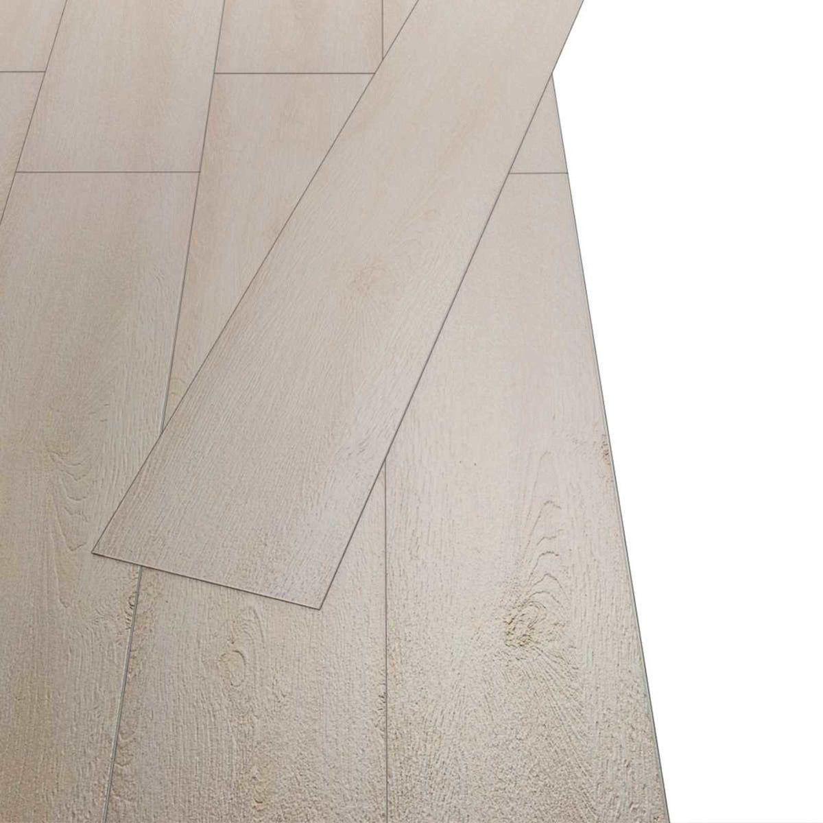 Flooring Planks 18 pcs White 5.26 m² PVC