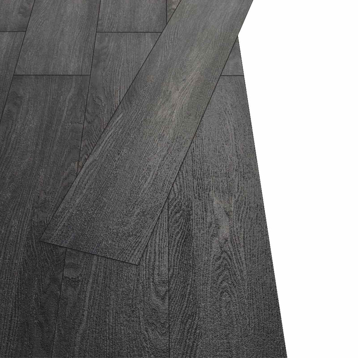 Flooring Planks 18 pcs Black and White 5.26 m² PVC