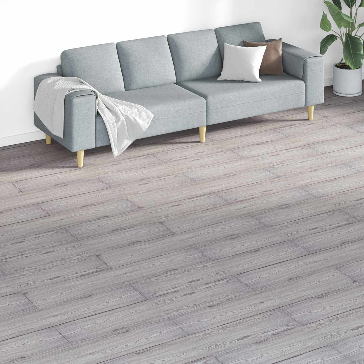Flooring Planks 18 pcs Dark Grey 5.26 m² PVC