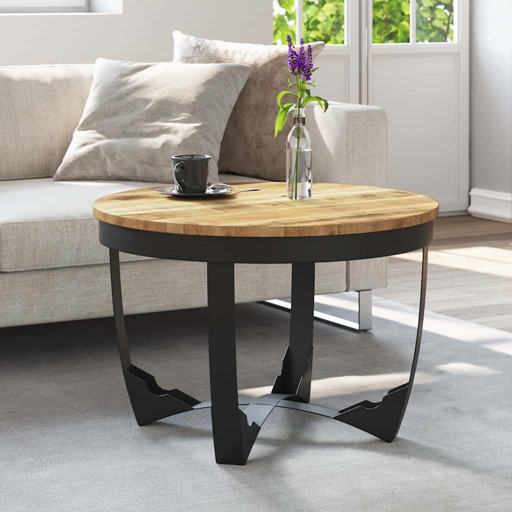 Coffee Table Solid Rough Mango Wood 60x40 cm