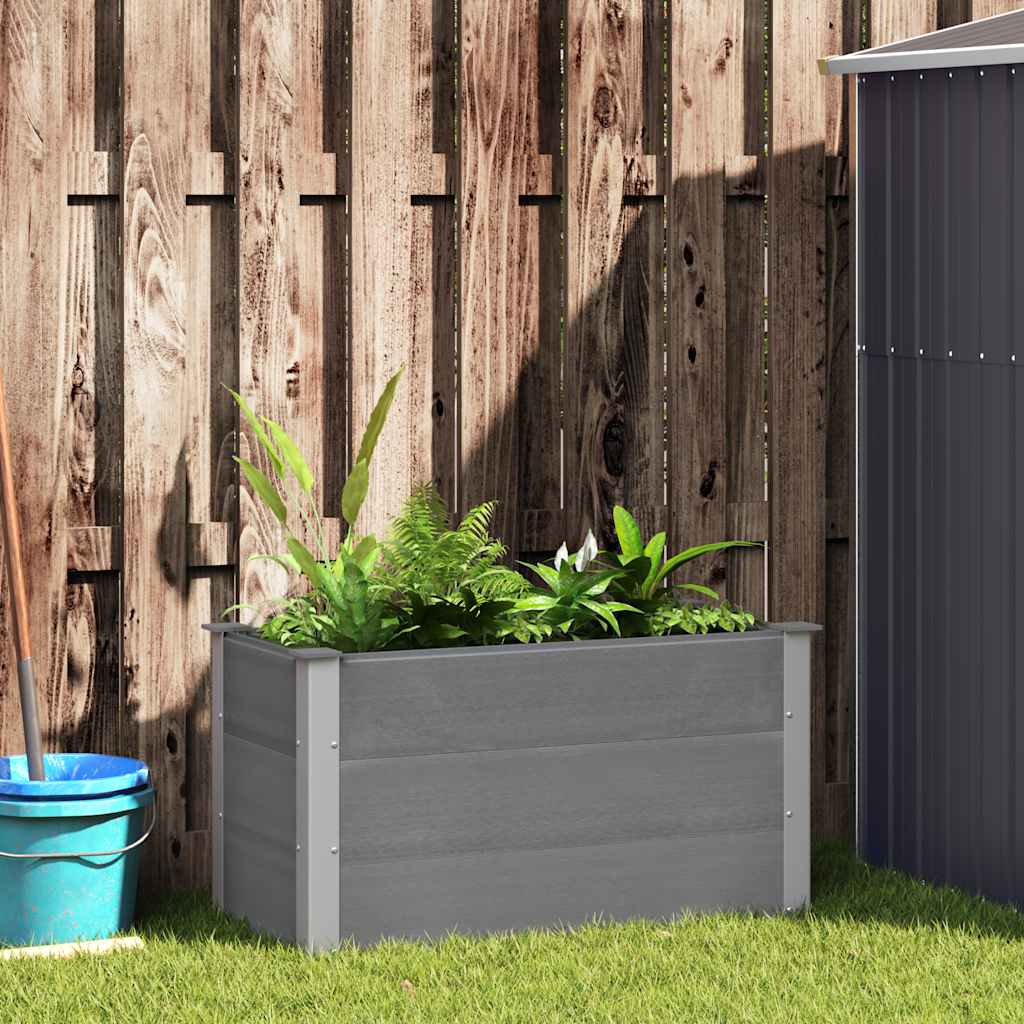 Garden Raised Bed WPC 100x50x54 cm Grey