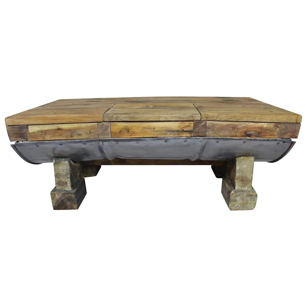 Coffee Table Mixed Recycled Wood 90x50x35 cm