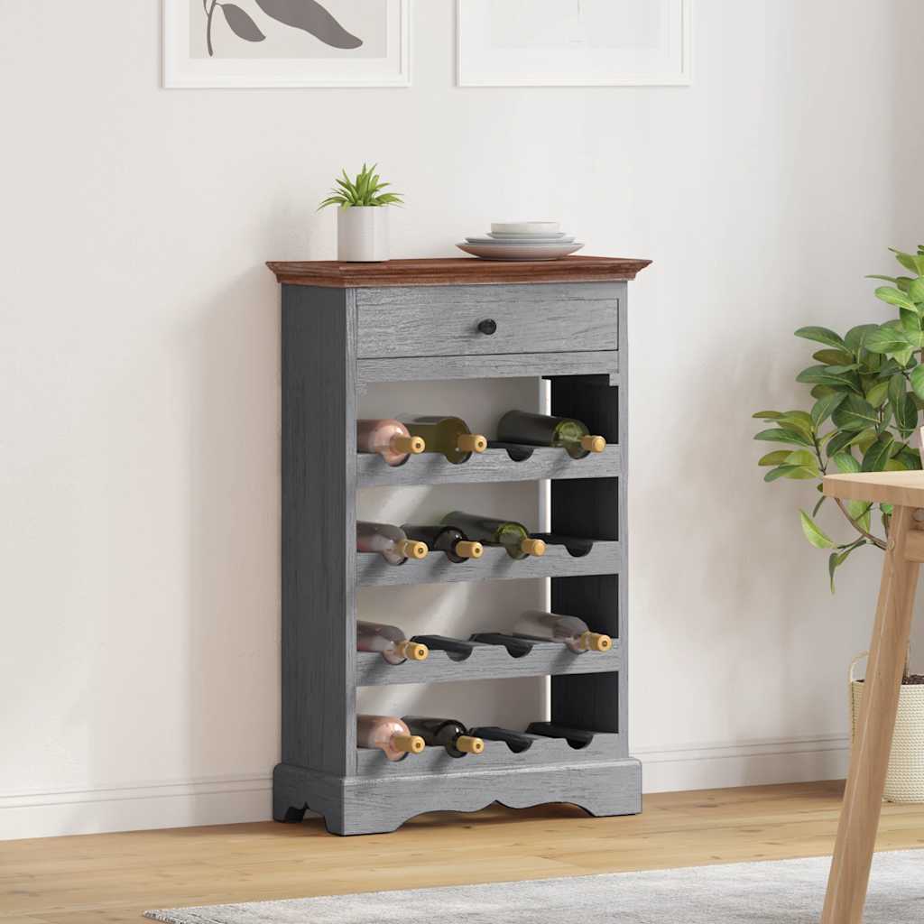 Wine Rack Solid Mahogany Wood 55x23x85 cm