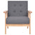 Armchair Dark Grey Fabric