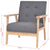 Armchair Dark Grey Fabric