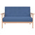 2-Seater Sofa Fabric Blue