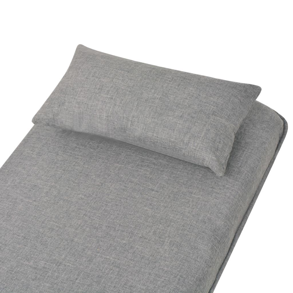 Swivel Chair and Sofa Bed Light Grey Fabric