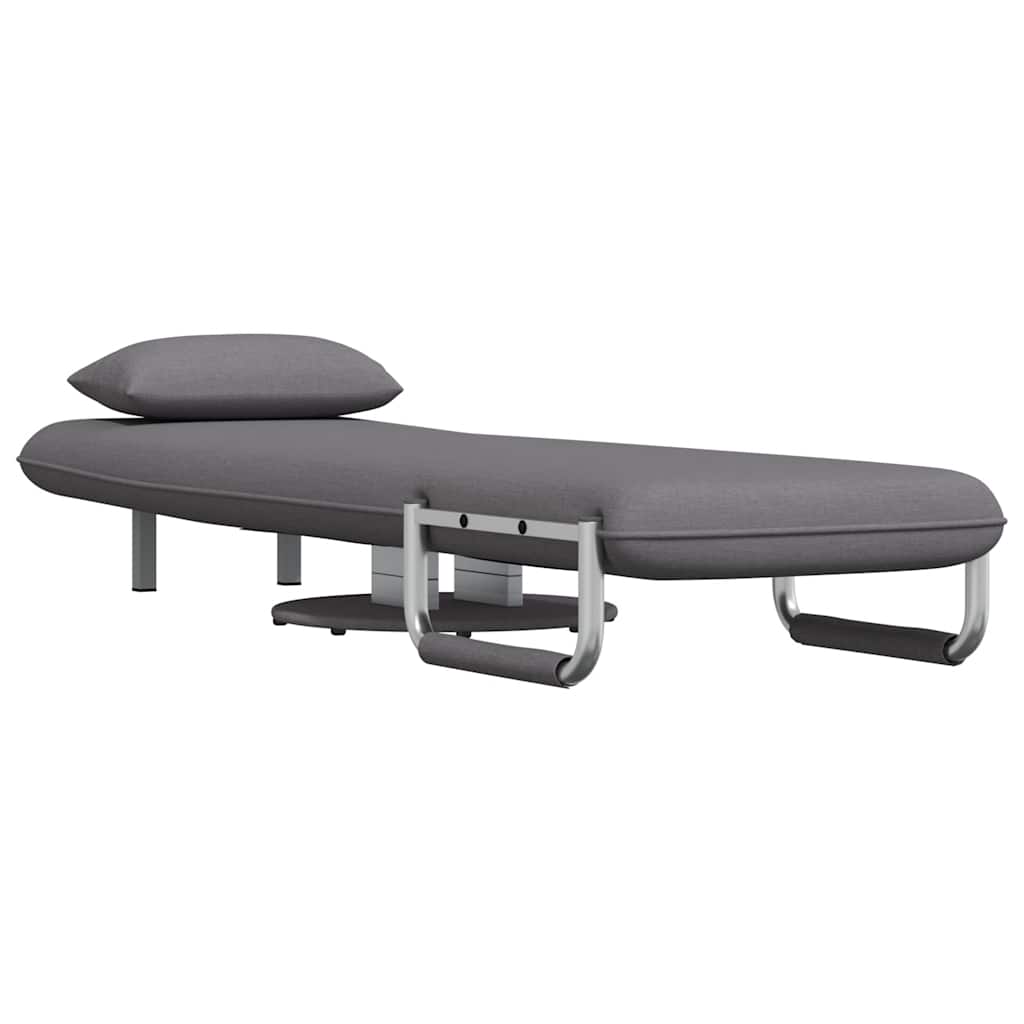 Swivel Chair and Sofa Bed Dark Grey Fabric