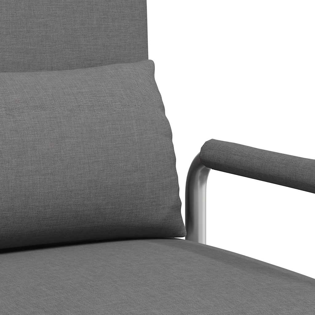 Swivel Chair and Sofa Bed Dark Grey Fabric
