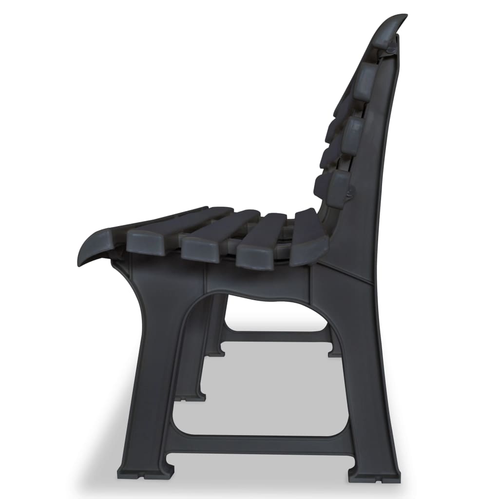Garden Bench 145.5 cm Plastic Anthracite