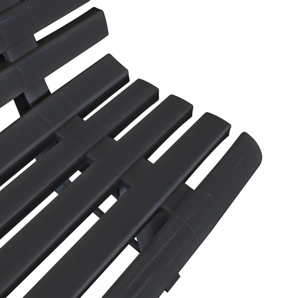 Garden Bench 145.5 cm Plastic Anthracite