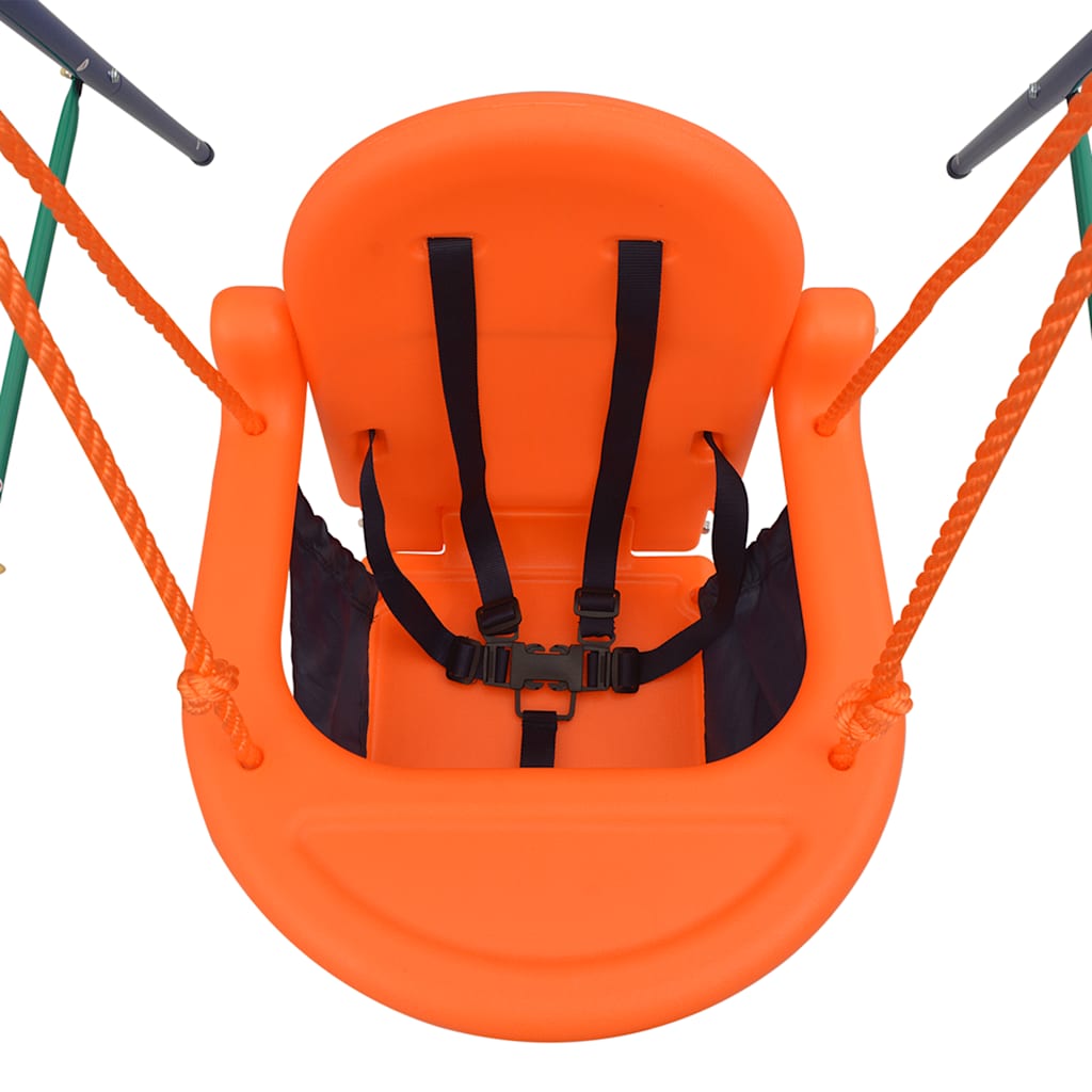 2-in-1 Single Swing and Toddler Swing Orange