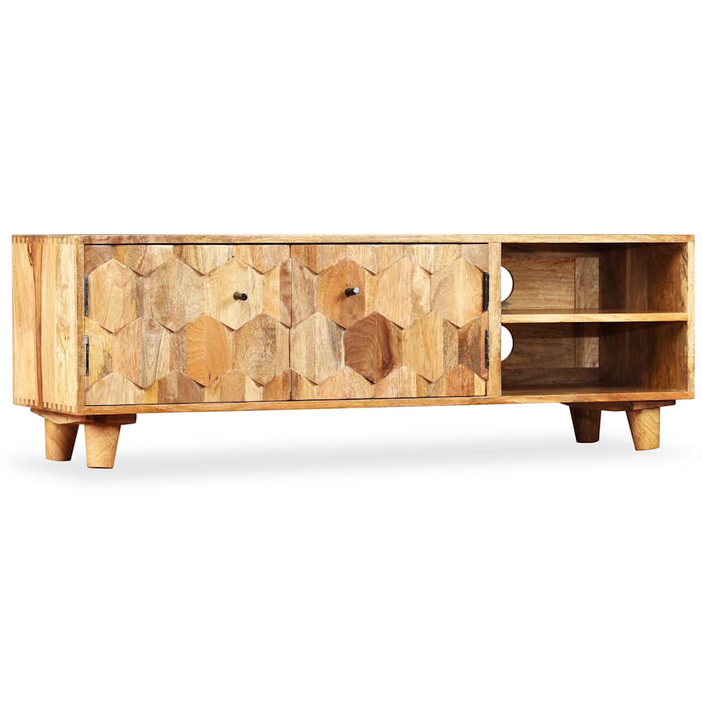 TV Cabinet Solid Mango Wood 118x35x40 cm