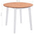 Drop-leaf Dining Table Round MDF White