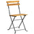 Folding Garden Chairs 2 pcs Steel and Solid Acacia Wood