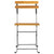 Folding Garden Chairs 2 pcs Steel and Solid Acacia Wood