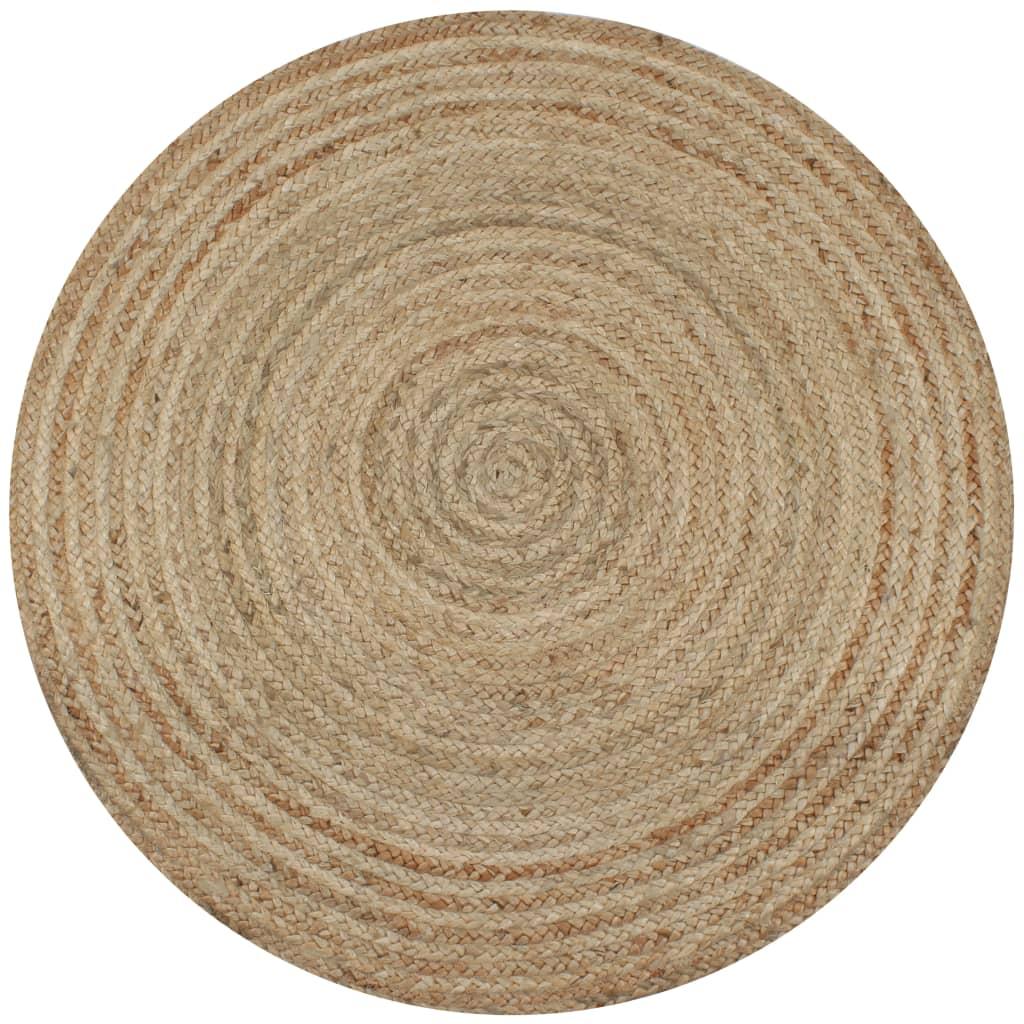 Area Rug Braided Jute 150 cm Round