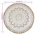 Area Rug Braided Jute Printed 120 cm Round
