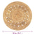 Area Rug Braided Design Jute 90 cm Round