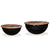Coffee Table Set 2 Pieces Solid Reclaimed Wood Black Bowl Shape